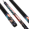 Uni American Rebel Skull Carbon Fiber Pool Cue | Splatter Flag & Patriot Shroud Art