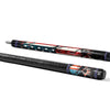Uni American Rebel Skull Carbon Fiber Pool Cue | Splatter Flag & Patriot Shroud Art