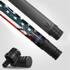 Uni American Rebel Skull Carbon Fiber Pool Cue | Splatter Flag & Patriot Shroud Art