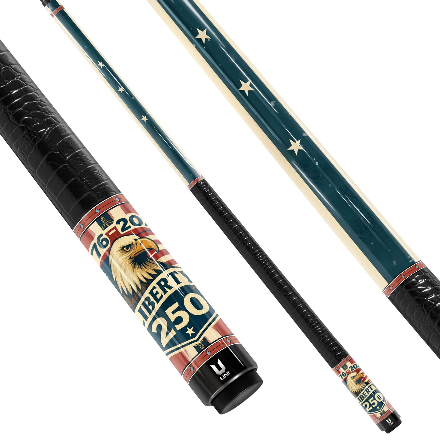 USA 250th Anniversary "Liberty" Carbon Fiber Pool Cue - Vintage 1776-2026 Sestercentennial Commemorative Stick