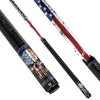 Uni American Patriot Carbon Fiber Pool Cue | Distressed Flag & Skull Art