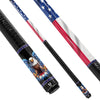 Uni Sovereign Wings Carbon Fiber Pool Cue | Flag & Soaring Eagle Design