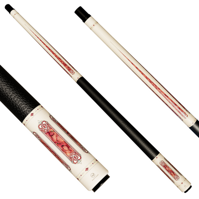 Wowcue Crimson Filigree Glass Fiber Pool Cue | Elegant Design