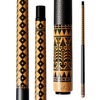 Wowcue Polynesian Glass Fiber Pool Cue | Black Triangle Tapa on Koa Wood Theme