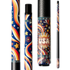 Wowcue USA Pride Glass Fiber Pool Cue | Retro Firework Waves Theme