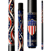 Wowcue American Flag Glass Fiber Pool Cue | Enamel Star Shield on Navy Theme