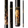 Wowcue Gold Foil Lion Glass Fiber Pool Cue | Golden Lion on Black Gold Flakes Theme