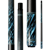 Wowcue Abstract Razor Lines Glass Fiber Pool Cue | Icy Blue Shattered Glass Shards Theme