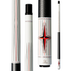 Wowcue Abstract Razor Lines Glass Fiber Pool Cue | White and Crimson Razor Bladestar Theme
