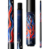 Wowcue Blue-Red Flame Glass Fiber Pool Cue | Burning Horizon Under Starry Night Theme