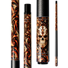 Wowcue Skull Tribal Line Glass Fiber Pool Cue | Electric Orange Theme