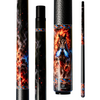 Wowcue Blue-Red Flame Glass Fiber Pool Cue | Blazing Mustang in Red and Blue Fire Theme