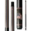Wowcue American Flag Glass Fiber Pool Cue | Engraved Banknote Flag on Black Guilloche Theme