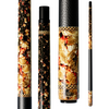 Wowcue Gold Foil Glass Fiber Pool Cue | Crimson and Gold Leaf Flakes Theme