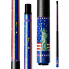 Wowcue Statue of Liberty Glass Fiber Pool Cue | Stained Glass Stars and Stripes Theme