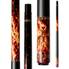 Wowcue Skeleton Flames Glass Fiber Pool Cue | White-Hot Furnace Theme