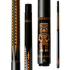 Wowcue Polynesian Glass Fiber Pool Cue | Koa Wood Tiki and Spear Tattoo Theme
