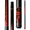 Wowcue Samurai Mask Tribal Glass Fiber Pool Cue | Crimson Twin Oni Theme