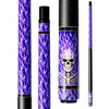 Wowcue Skeleton Flames Glass Fiber Pool Cue | Ivory Skull Purple Flames Theme