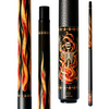 Wowcue Skeleton Flames Glass Fiber Pool Cue | Opal Fire Gold Theme