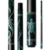 Wowcue Polynesian Glass Fiber Pool Cue | Teal Honu Sea Turtle Waves Theme