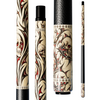 Wowcue Skull Tribal Line Glass Fiber Pool Cue | Ivory Scrimshaw Theme