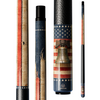 Wowcue Vintage American Flag Glass Fiber Pool Cue | Liberty Bells on Weathered Stripes Theme
