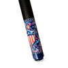 Wowcue American Flag Glass Fiber Pool Cue | Vinyl Sticker Shield on Navy Theme