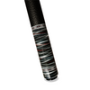 Wowcue Abstract Razor Lines Glass Fiber Pool Cue | Steel Silver Razor Scars with Crimson Accents Theme