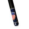 Wowcue American Flag Glass Fiber Pool Cue | Enamel Star Shield on Navy Theme