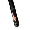 Wowcue Blue-Red Flame Glass Fiber Pool Cue | True Fire on Carbon Weave Theme