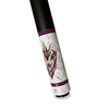 Wowcue Abstract Razor Lines Glass Fiber Pool Cue | Neon Pink and Lime Razor Shield Crest Theme