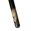 Wowcue Abstract Razor Lines Glass Fiber Pool Cue | Cheetah Sliced by Electric Gold Razor Streaks Theme