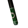 Wowcue Dragon Tribal Glass Fiber Pool Cue | Silver Ouroboros Dragon on Jade Theme