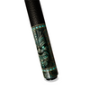 Wowcue Polynesian Glass Fiber Pool Cue | Black Basalt Ti'i Masks Bronze Tatau Theme