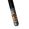 Wowcue Vintage American Flag Glass Fiber Pool Cue | Skull on Weathered Barnwood Flag Theme