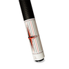 Wowcue Abstract Razor Lines Glass Fiber Pool Cue | White and Crimson Razor Bladestar Theme