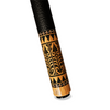 Wowcue Polynesian Glass Fiber Pool Cue | Black Triangle Tapa on Koa Wood Theme