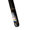 Wowcue Abstract Razor Lines Glass Fiber Pool Cue | Hi-Top Sneaker in Neon Orange and Electric Blue Theme
