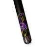 Wowcue Abstract Razor Lines Glass Fiber Pool Cue | Electric Purple and Mint Gamepad Theme