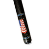 Wowcue American Flag Glass Fiber Pool Cue | Pietra Dura Flag on Black Marble Theme