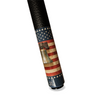Wowcue Vintage American Flag Glass Fiber Pool Cue | Liberty Bells on Weathered Stripes Theme