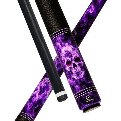 Wowcue Skull Smoke Glass Fiber Pool Cue | Violet Smoke Theme