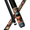 Wowcue Vintage American Flag Glass Fiber Pool Cue | 70s Moto Helmet on Race Poster Wall Theme