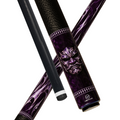 Wowcue Samurai Mask Tribal Glass Fiber Pool Cue | Violet Menpo Theme