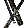 Wowcue Black & Cream Diamond Glass Fiber Pool Cue | Geometric Tribal Design
