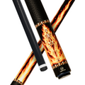 Wowcue Skeleton Flames Glass Fiber Pool Cue | Inferno Orange Theme