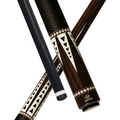 Wowcue Polynesian Glass Fiber Pool Cue | Ivory Shark Tooth on Ebony Theme