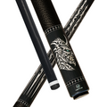 Wowcue Samurai Mask Tribal Glass Fiber Pool Cue | Silver Basalt Theme