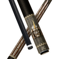 Wowcue Damascus Steel Glass Fiber Pool Cue | Oni Samurai Helmet Theme
